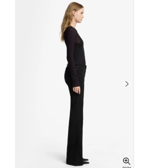 7 For All Mankind Dojo Flare Leg Trousers Stretch Size 29 Hemmed See Photos - Picture 5 of 13